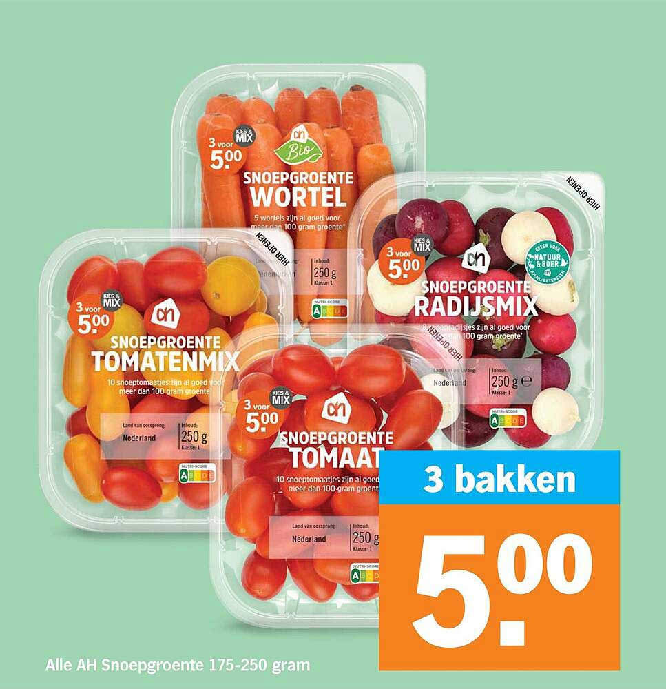 Alle AH Snoepgroente 175-250 gram