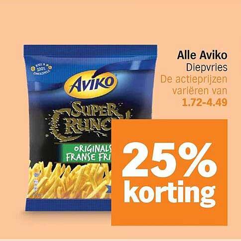 Alle Aviko Diepvries 25% korting