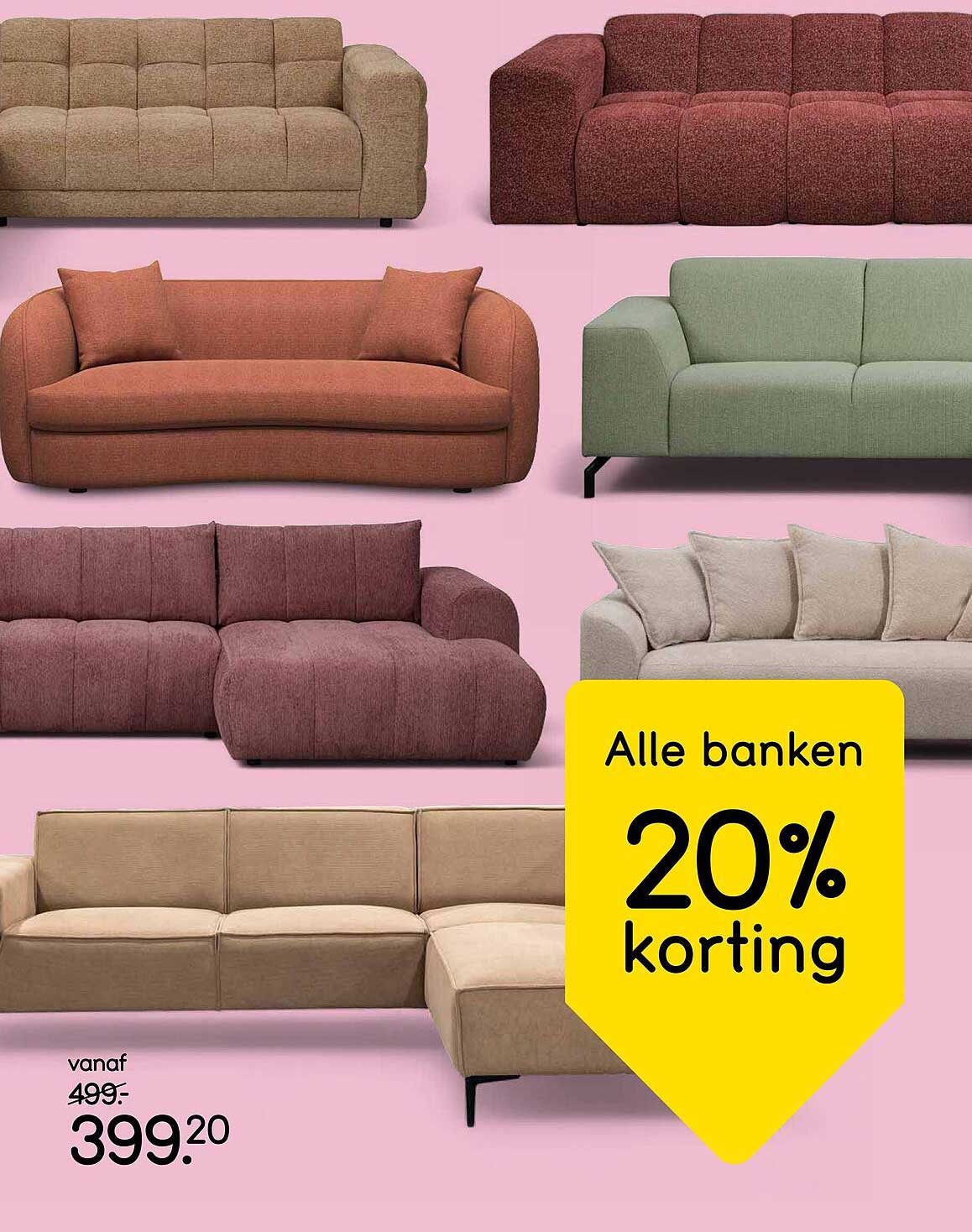 Alle banken 20% korting