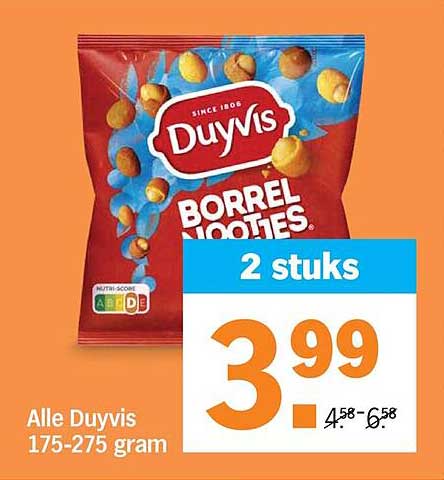 Alle Duyvis 175-275 gram 2 stuks