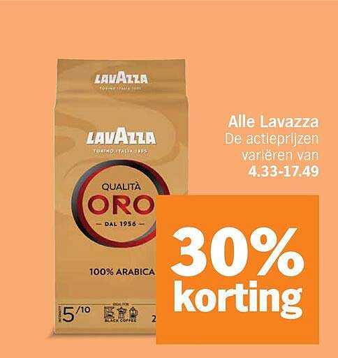 Alle Lavazza 30% korting