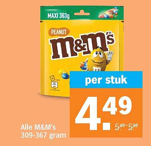 Alle M&M's 309-367 gram