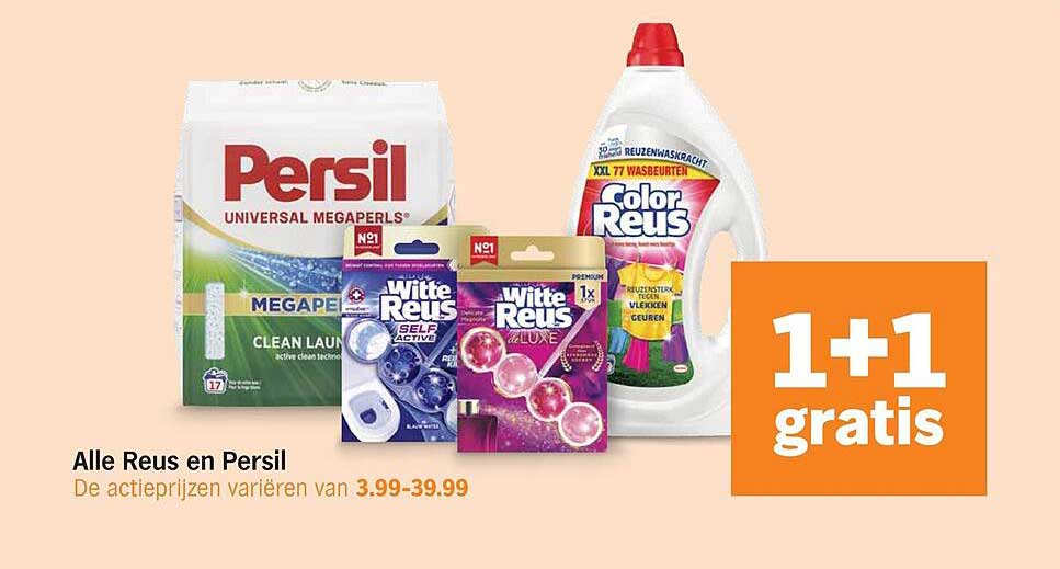 Alle Reus en Persil 1+1 gratis