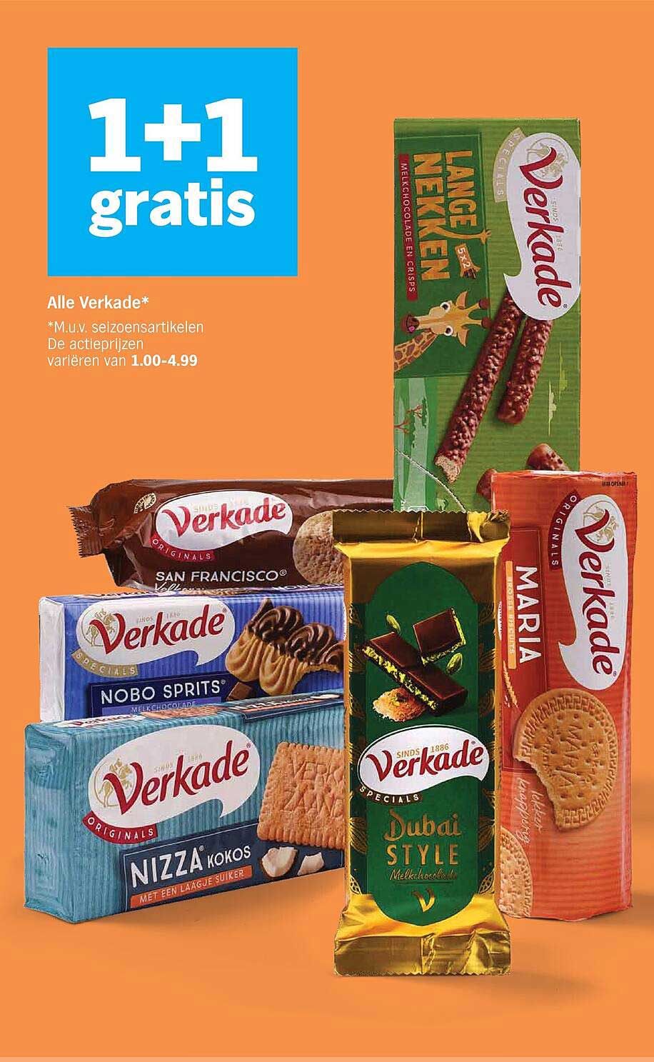 Alle Verkade* 1+1 gratis