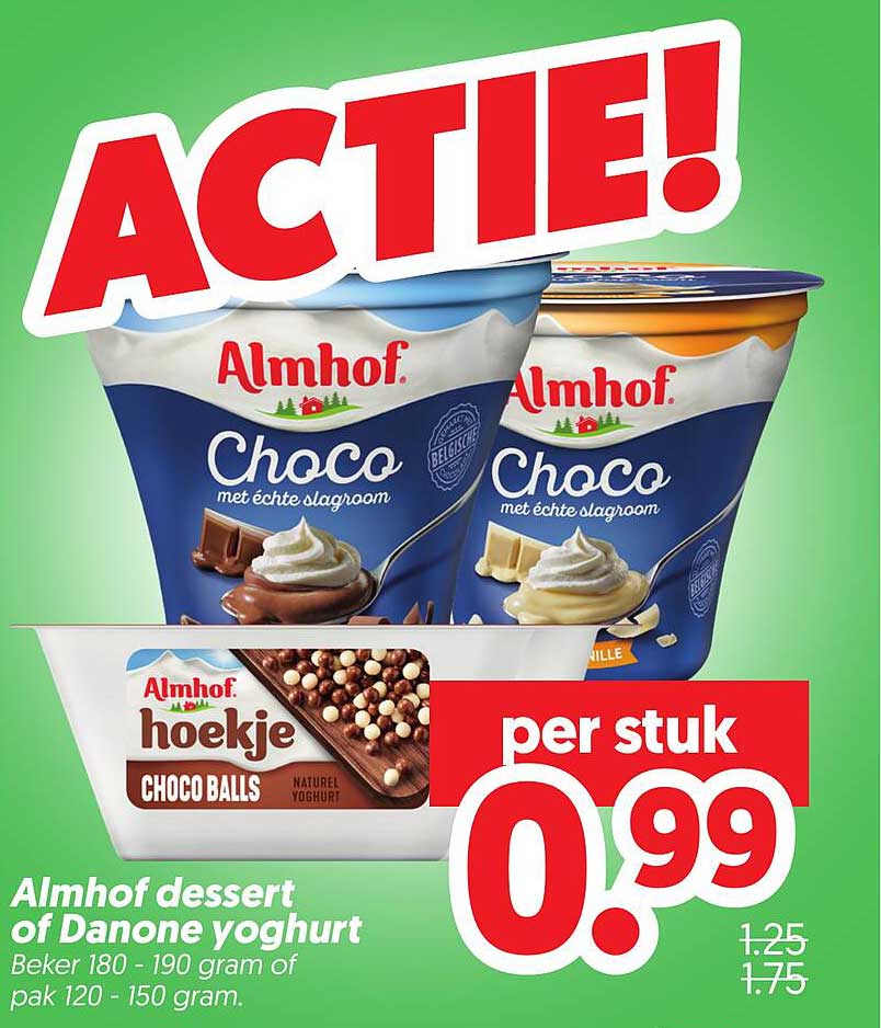 Almhof dessert of Danone yoghurt