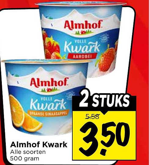 Almhof Kwark Alle soorten 500 gram 2 STUKS