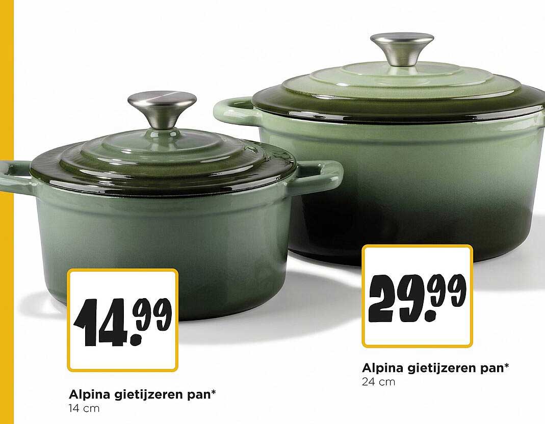 Alpina gietijzeren pan* 14 cm