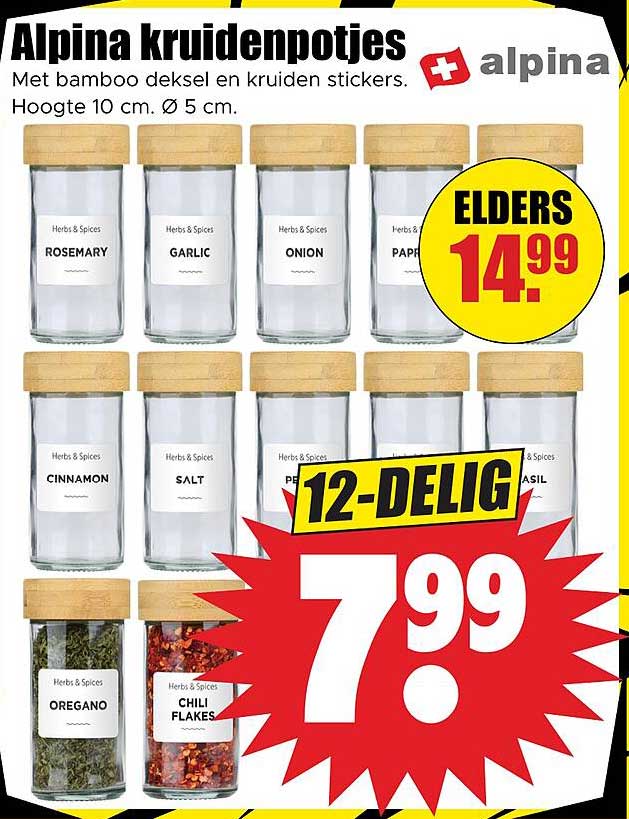 Alpina kruidenpotjes 12-delig