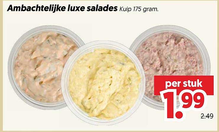Ambachtelijke luxe salades Kuip 175 gram per stuk