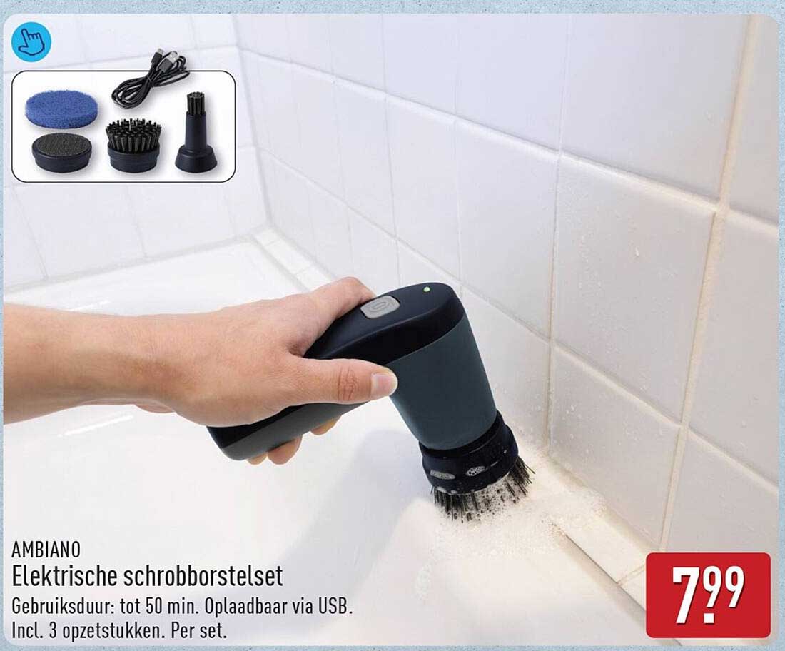 AMBIANO Elektrische schrobborstelset