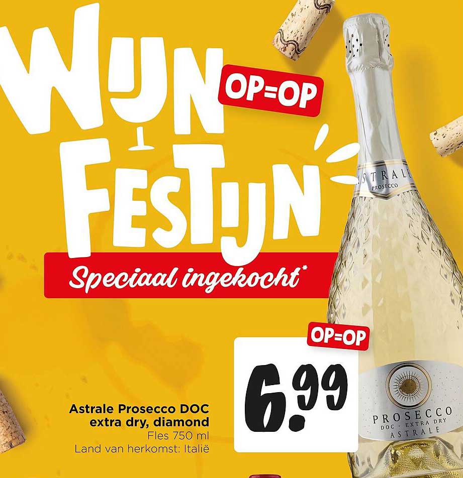 Astrale Prosecco DOC extra dry, diamond Fles 750 ml