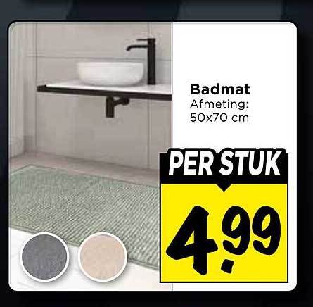 Badmat Afmeting: 50x70 cm PER STUK