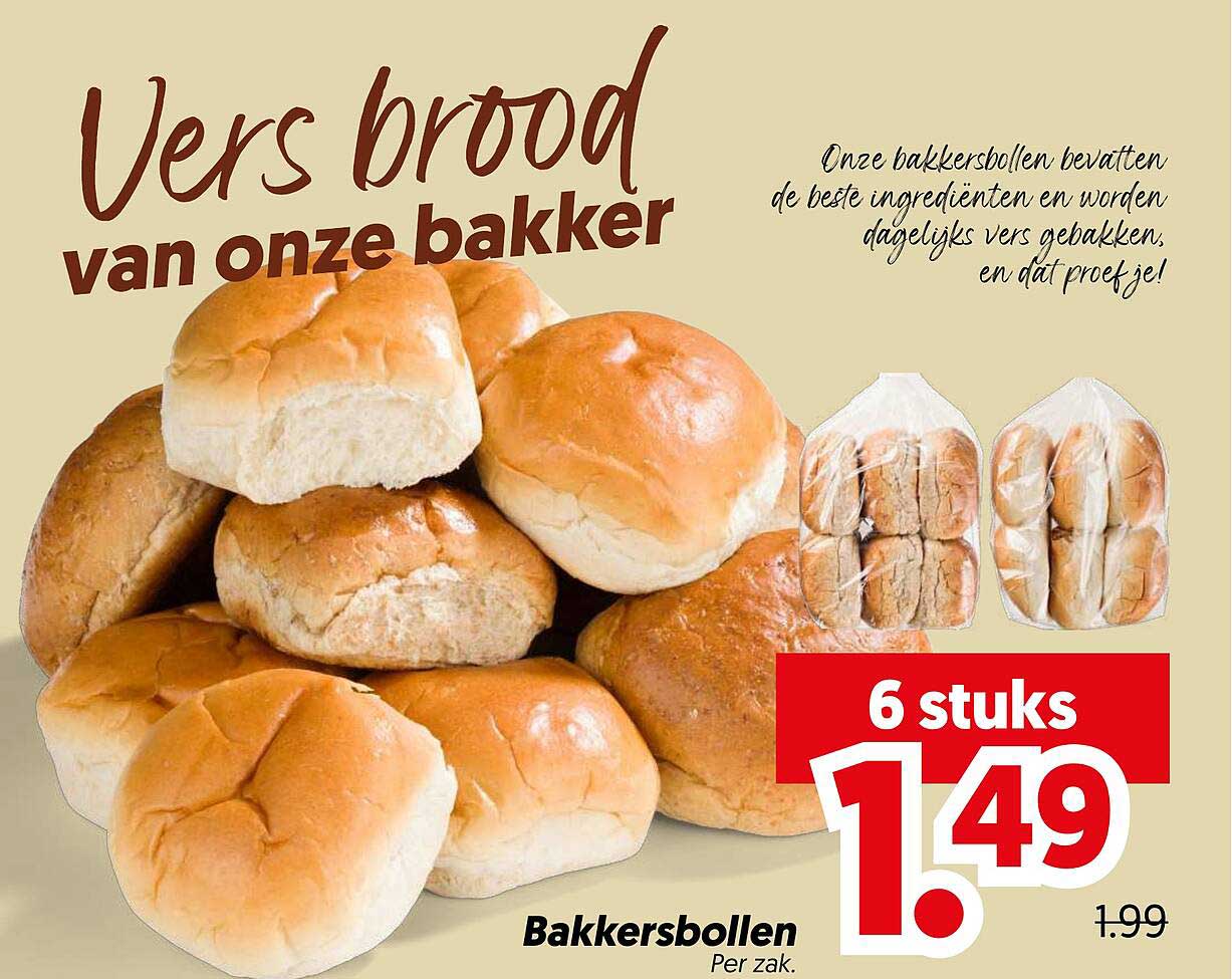 Bakkersbollen Per zak. 6 stuks