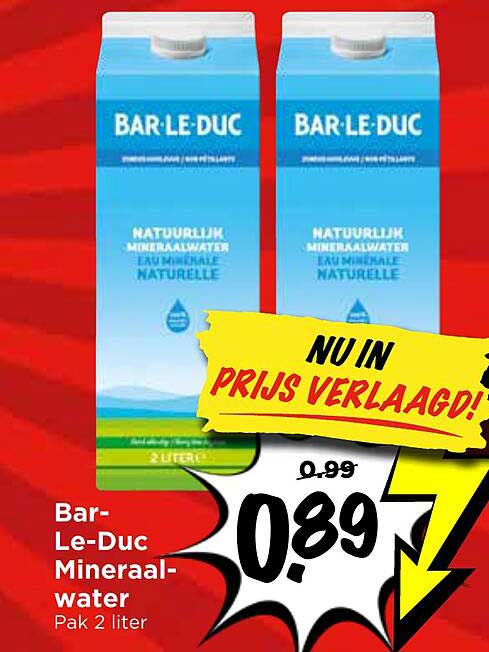 Bar-Le-Duc Mineraalwater Pak 2 liter NU IN PRIJS VERLAAGD!