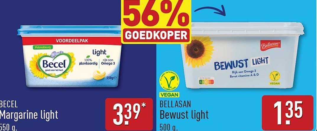 Becel Margarine light 550 g. 56% GOEDKOPER
