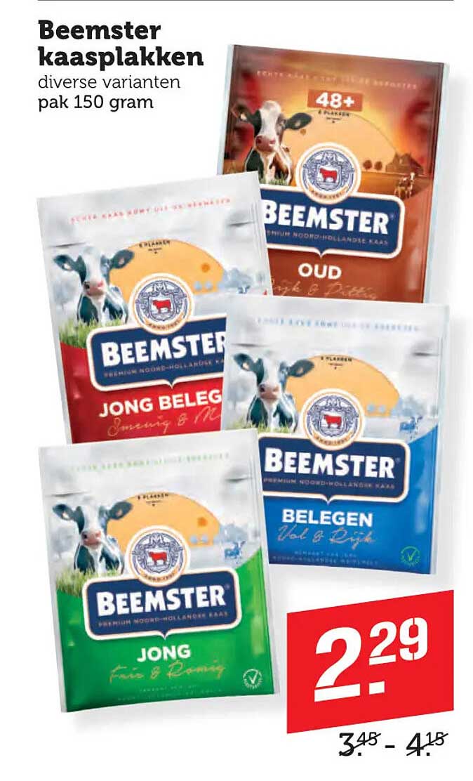 Beemster kaasplakken diverse varianten pak 150 gram