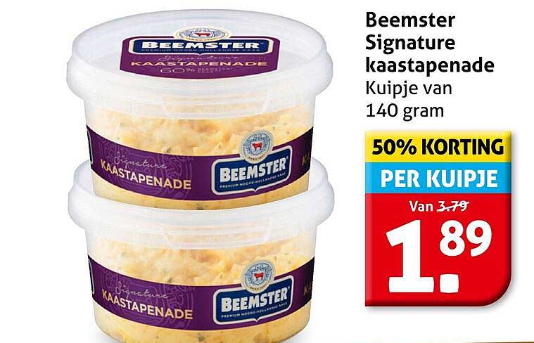 Beemster Signature kaastapenade Kuipje van 140 gram 50% KORTING PER KUIJPJE