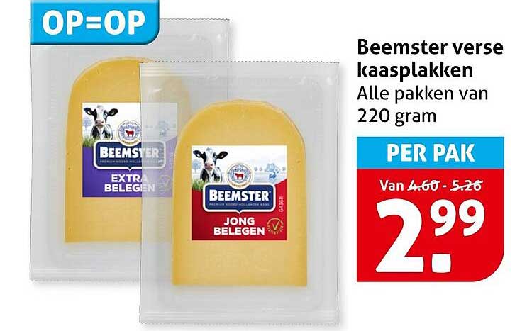 Beemster verse kaasplakken Alle pakken van 220 gram PER PAK