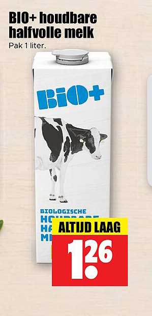 BIO+ houdbare halfvolle melk