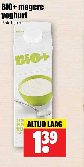 BIO+ magere yoghurt