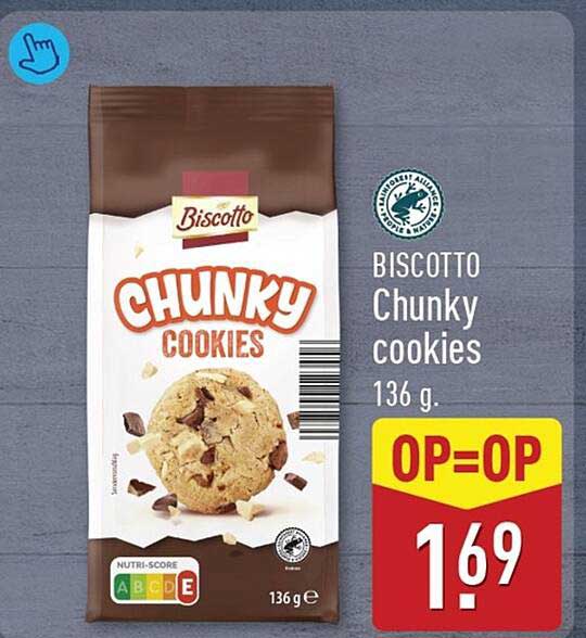 BISCOTTO Chunky cookies 136 g. OP=OP