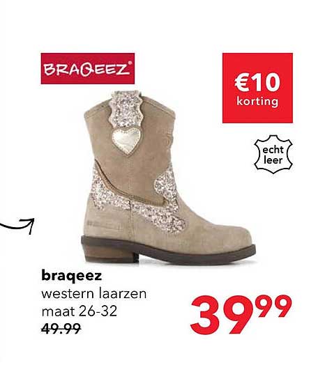 braqeez western laarzen maat 26-32