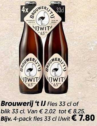 Brouwerij 't IJ Fles 33 cl of blik 33 cl