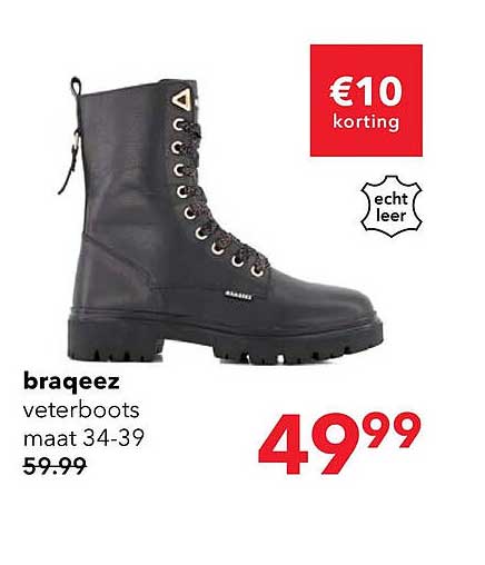 brqezz veterboots maat 34-39 €10 korting echt leer