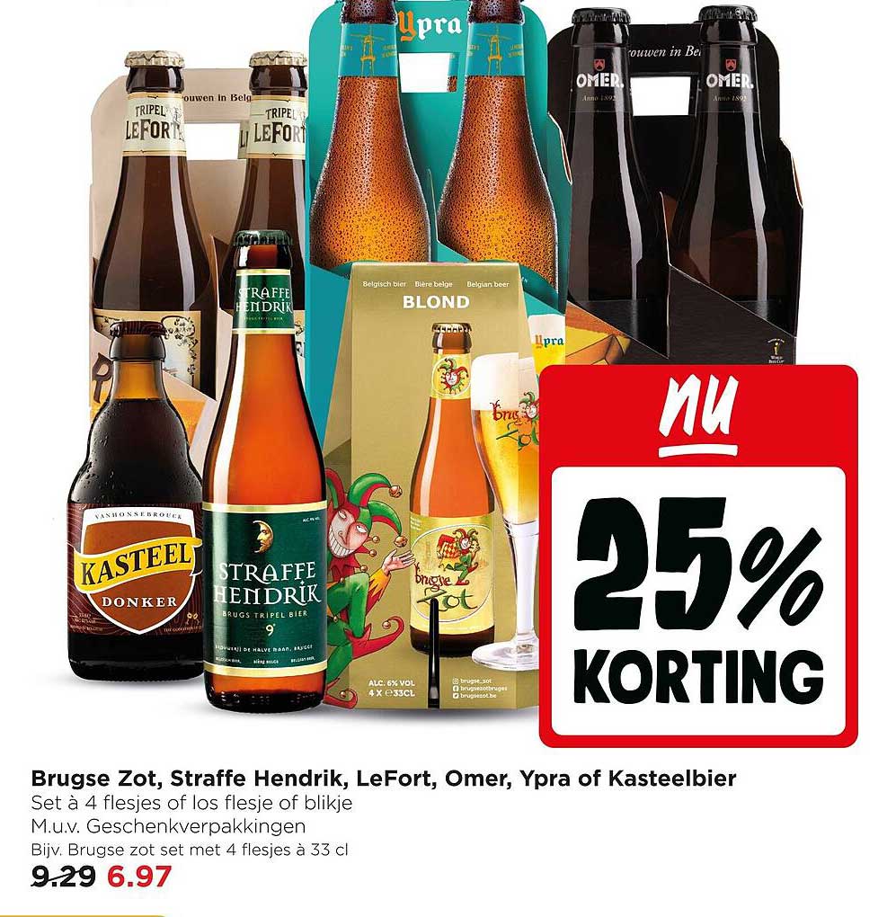 Brugse Zot, Straffe Hendrik, LeFort, Omer, Ypra of Kasteelbier 25% KORTING
