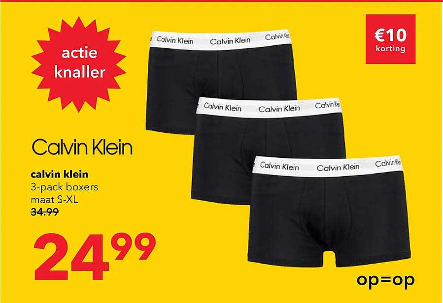 calvin klein 3-pack boxers maat S-XL