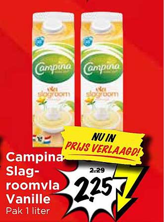 Campina slagroomvla Vanille