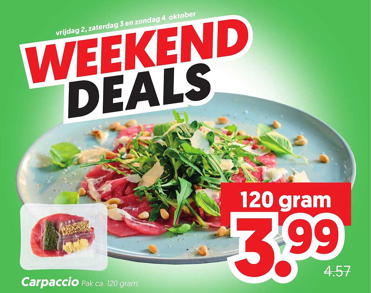 Carpaccio Pak ca. 120 gram.