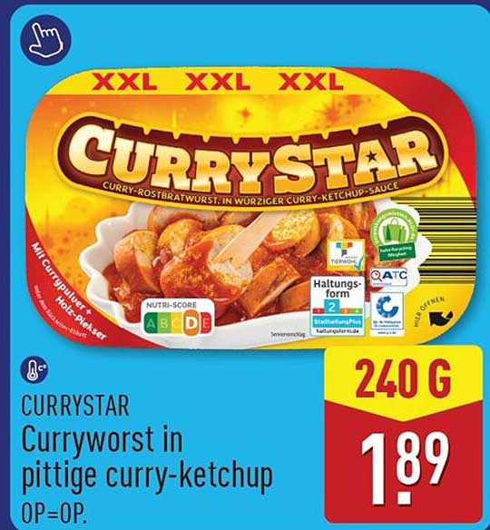 CURRYSTAR Curryworst in pittige curry-ketchup OP=OP.
