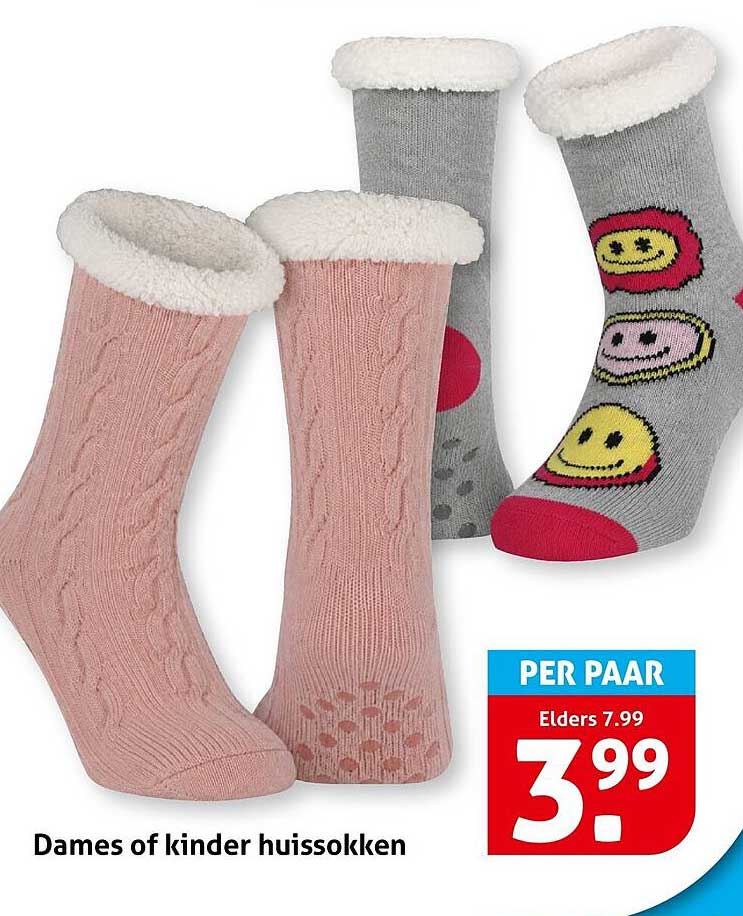 Dames of kinder huissokken