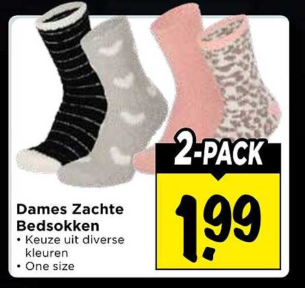 Dames Zachte Bedsokken 2-PACK