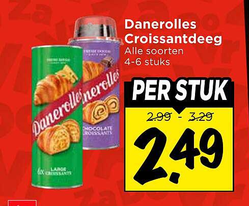 Danerolles Croissantdeeg Alle soorten 4-6 stuks PER STUK