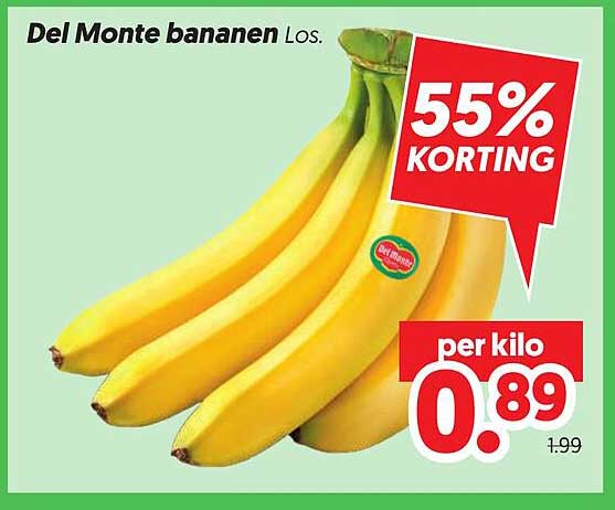 Del Monte bananen Los. 55% KORTING