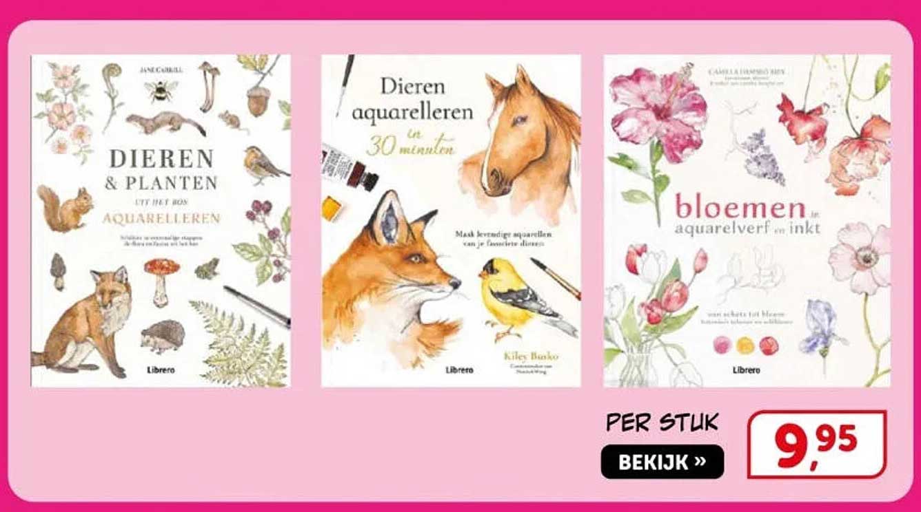 Dieren & Planten uit het bos aquarelleren