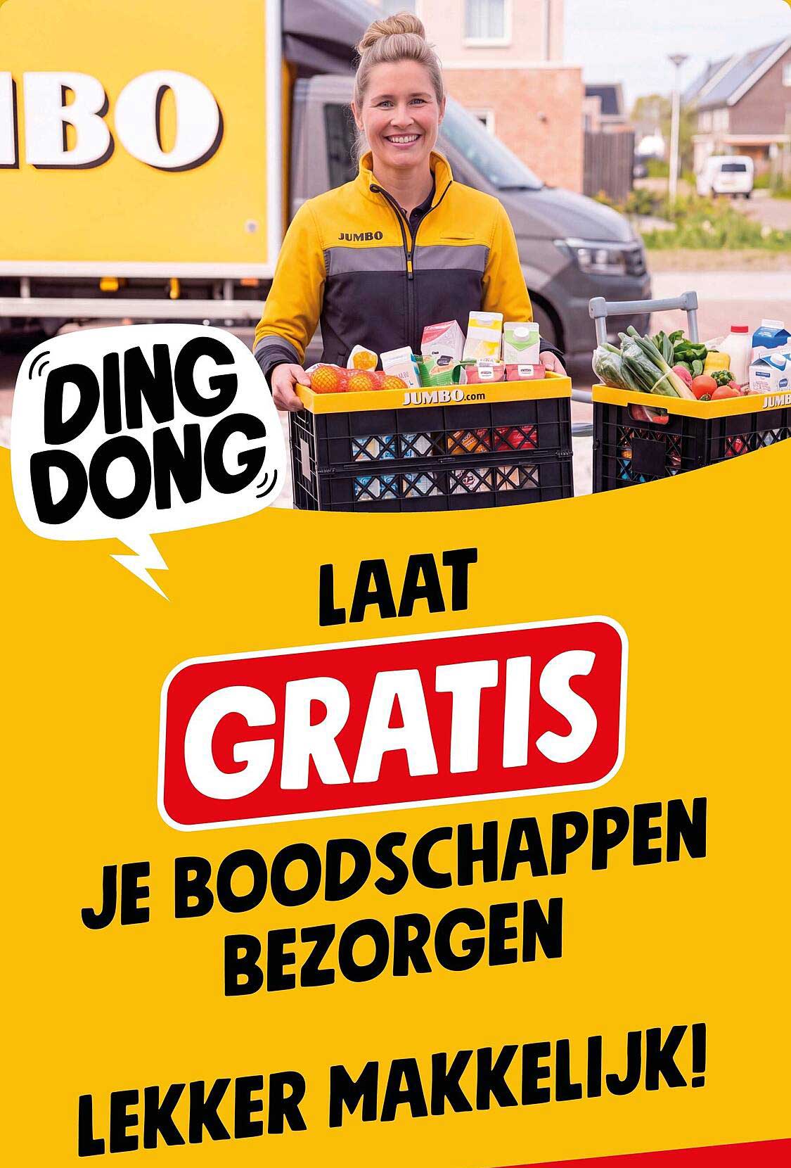 DING DONG LAAT GRATIS JE BOODSCHAPPEN BEZORGEN LEKKER MAKKELIJK!