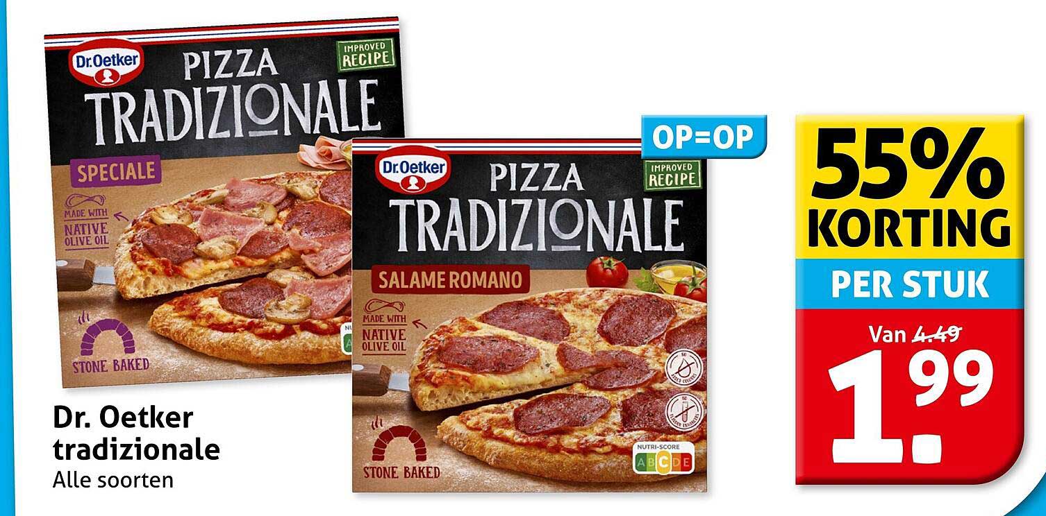Dr. Oetker tradizionale Alle soorten 55% korting per stuk