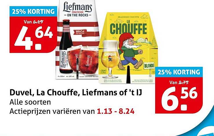 Duvel, La Chouffe, Liefmans of 't IJ Alle soorten