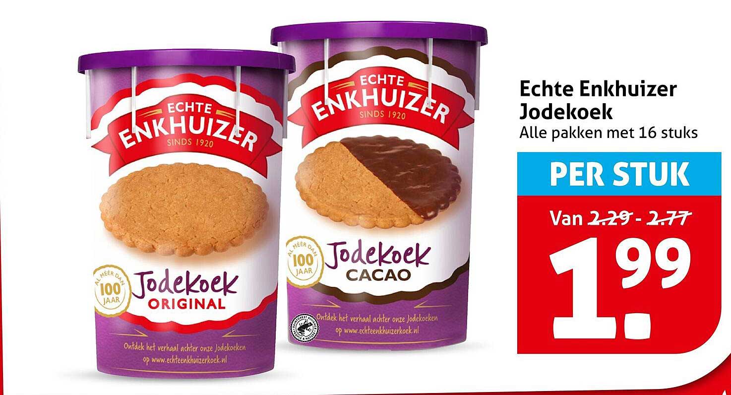 Echte Enkhuizer Jodekoek - Alle pakken met 16 stuks PER STUK