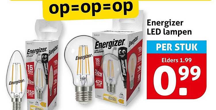 Energizer LED lampen PER STUK