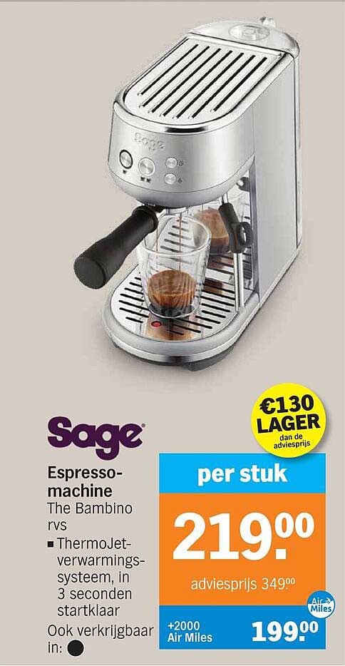 Espresso-machine The Bambino rvs