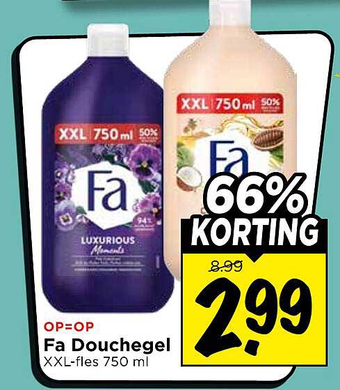 Fa Douchegel XXL-fles 750 ml 66% KORTING