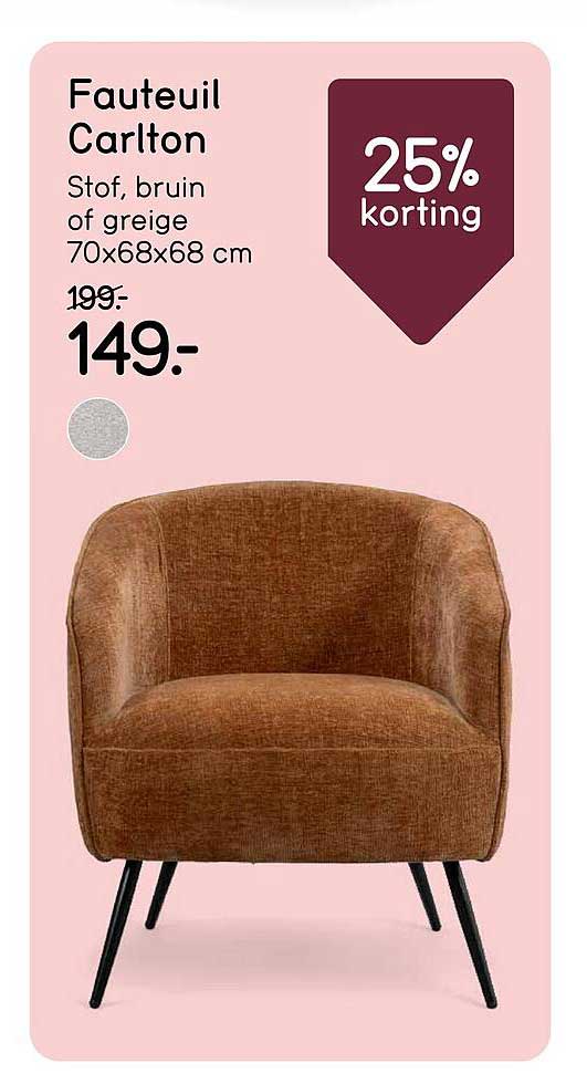 Fauteuil Carlton 25% korting