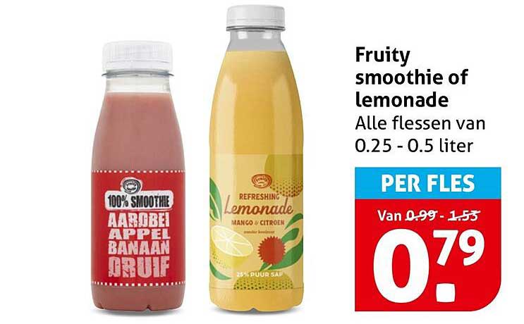 Fruity smoothie of lemonade