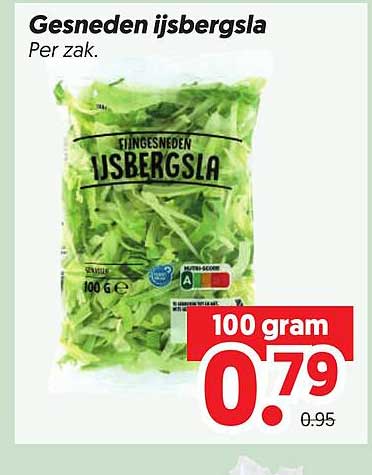 Gesneden ijsbergsla