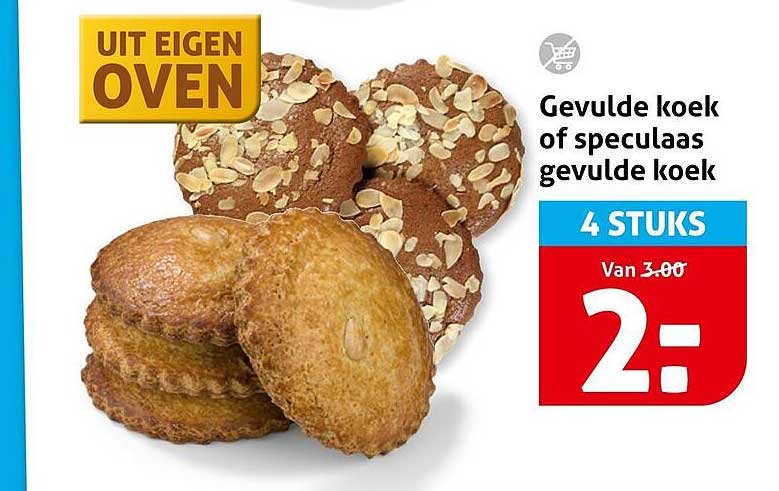 Gevulde koek of speculaas gevulde koek 4 stuks