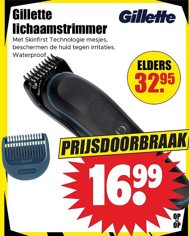 Gillette lichaamstrimmer PRIJSDOORBRAAK